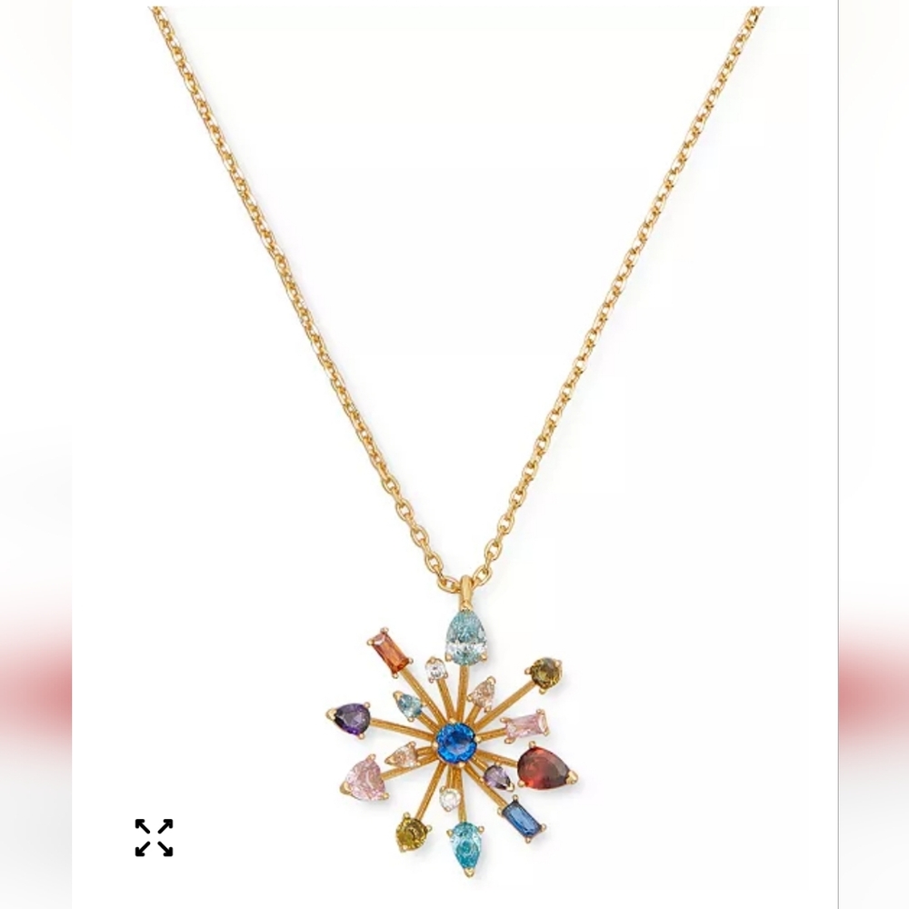 kate spade new yorkGold-Tone Multicolor Starburst Pendant Necklace,